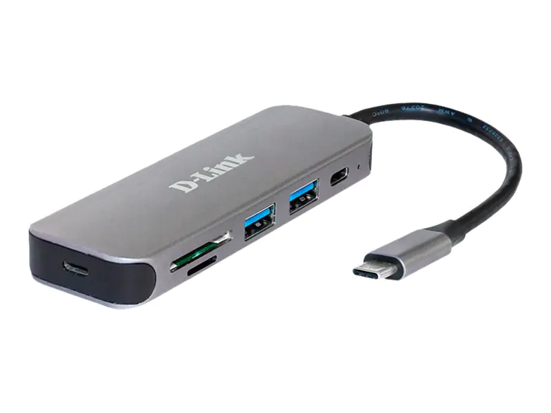 D-Link DUB-2325 - Hub - 2 x SuperSpeed USB 3.0 + 1 x USB-C (nur Daten) - Desktop