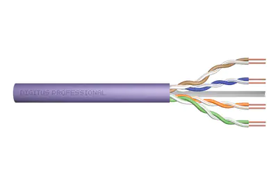 Digitus - Bulkkabel - 305 m - Foiled Unshielded Twisted Pair (F/UTP) - CAT 6 - halogenfrei, robust - lila