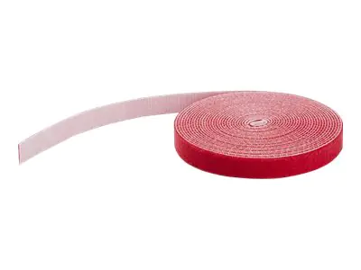 StarTech HKLP50RD Klettkabelbinder (15m, frei zuschneidbar & wiederverwendbar) rot - Klettverschluss - 15.24 m - Rot - für P/N: HKLP50, HKLP50BL, HKLP50GN, HKLP50YW