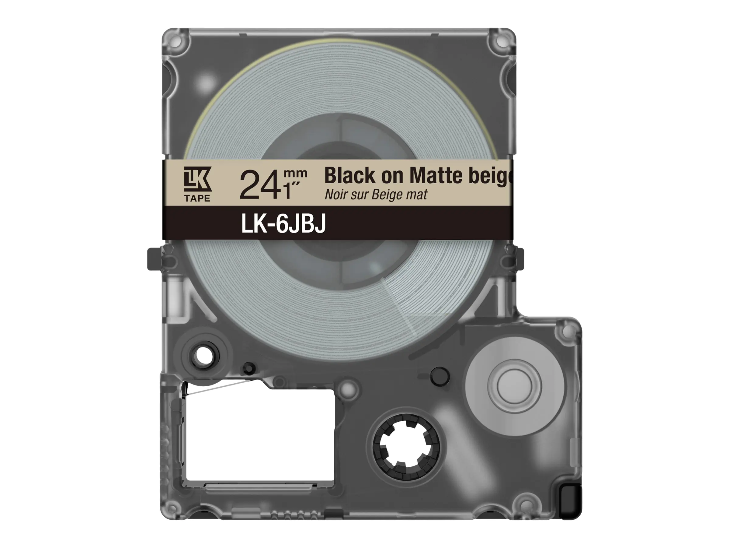 Epson LabelWorks LK-6JBJ - Schwarz auf mattem Beige - Rolle (2,4 cm) C53S672092