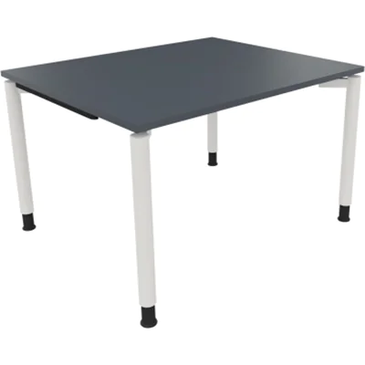 Schreibtisch Vierfuß Rundrohr B1200xT1000xH680-820 ws/Lavagrau Schreibtisch Vierfuß Rundrohr B1200xT1000xH680-820 ws/Lavagrau