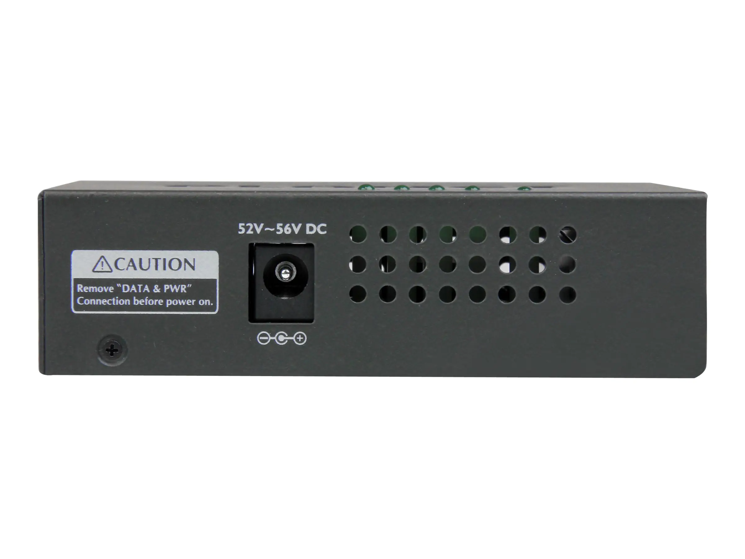 StarTech 4 Port Gigabit midspan - PoE+ Injektor - 802.3at/af - Wandmontierbar Power over Ethernet Midspan - Power Injector - Wechselstrom 100-240 V - 120 Watt - Ausgangsanschlüsse: 4 - Schwarz - für P/N: POEEXT1GAT, POEEXT2GAT, ST12MHDLANU