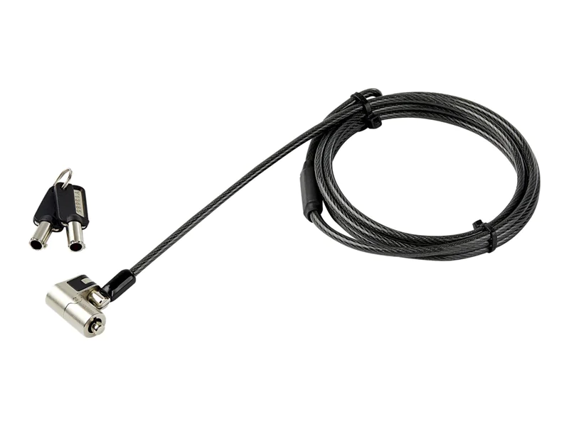 StarTech Laptopschloss mit 2m Kabel (mit Schlüssel, für K-Slot, Nano, Wedge Slot, Stahlkabel, Push-to-Lock Taste, Kabelschloss) - Sicherheitskabelschloss - 2.03 m