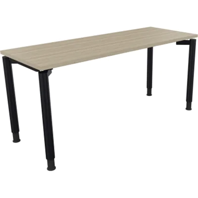 Schreibtisch Vierfuß Rundrohr B1600xT600xH680-820 an/Eiche Natur Schreibtisch Vierfuß Rundrohr B1600xT600xH680-820 an/Eiche Natur