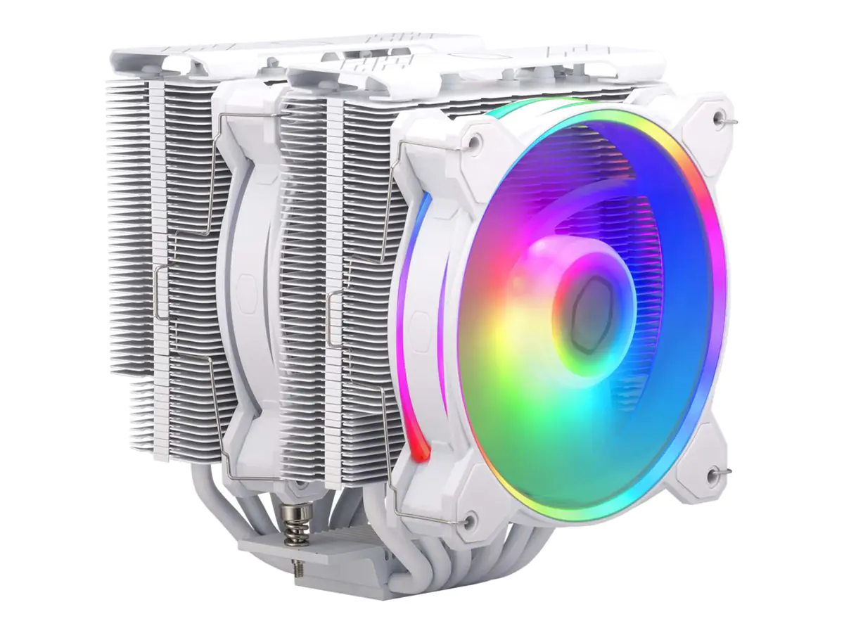 CoolerMaster Hyper 622 Halo - Prozessor-Luftkühler - (für: LGA1156, LGA1155, LGA1150, LGA1151, AM4, LGA1200, LGA1700, AM5) - Aluminium-Lamellen - 120 mm - weiß