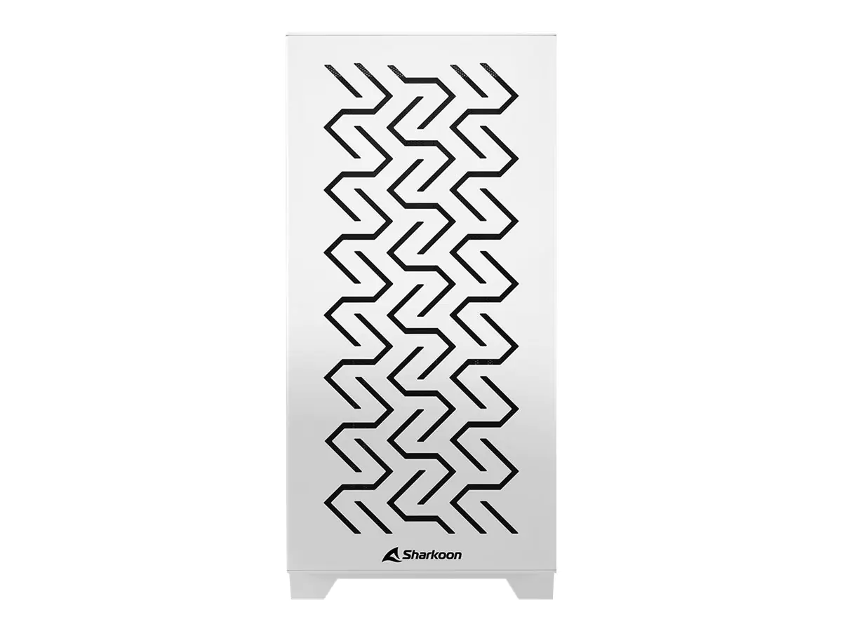 Sharkoon MS-Z1000 - microATX - Seitenteil mit Fenster (gehärtetes Glas) - keine Spannungsversorgung (ATX) - weiß - USB/Audio