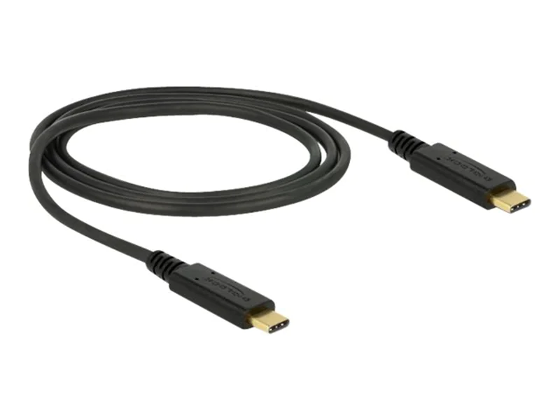Delock - USB-Kabel - 24 pin USB-C (M) zu 24 pin USB-C (M) - USB 3.1 Gen 2 - 5 A - 1 m - Schwarz Delock - USB-Kabel - 24 pin USB-C (M) zu 24 pin USB-C (M) - USB 3.1 Gen 2 - 5 A - 1 m - Schwarz