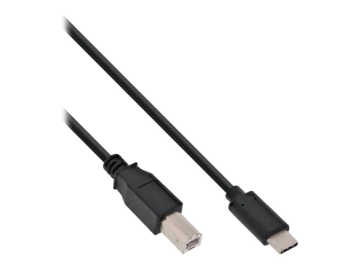 InLine - USB-Kabel - USB Typ B (M) bis USB-C (M) - USB 2.0 - 0.5 A - 3 m - Schwarz InLine - USB-Kabel - USB Typ B (M) bis USB-C (M) - USB 2.0 - 0.5 A - 3 m - Schwarz