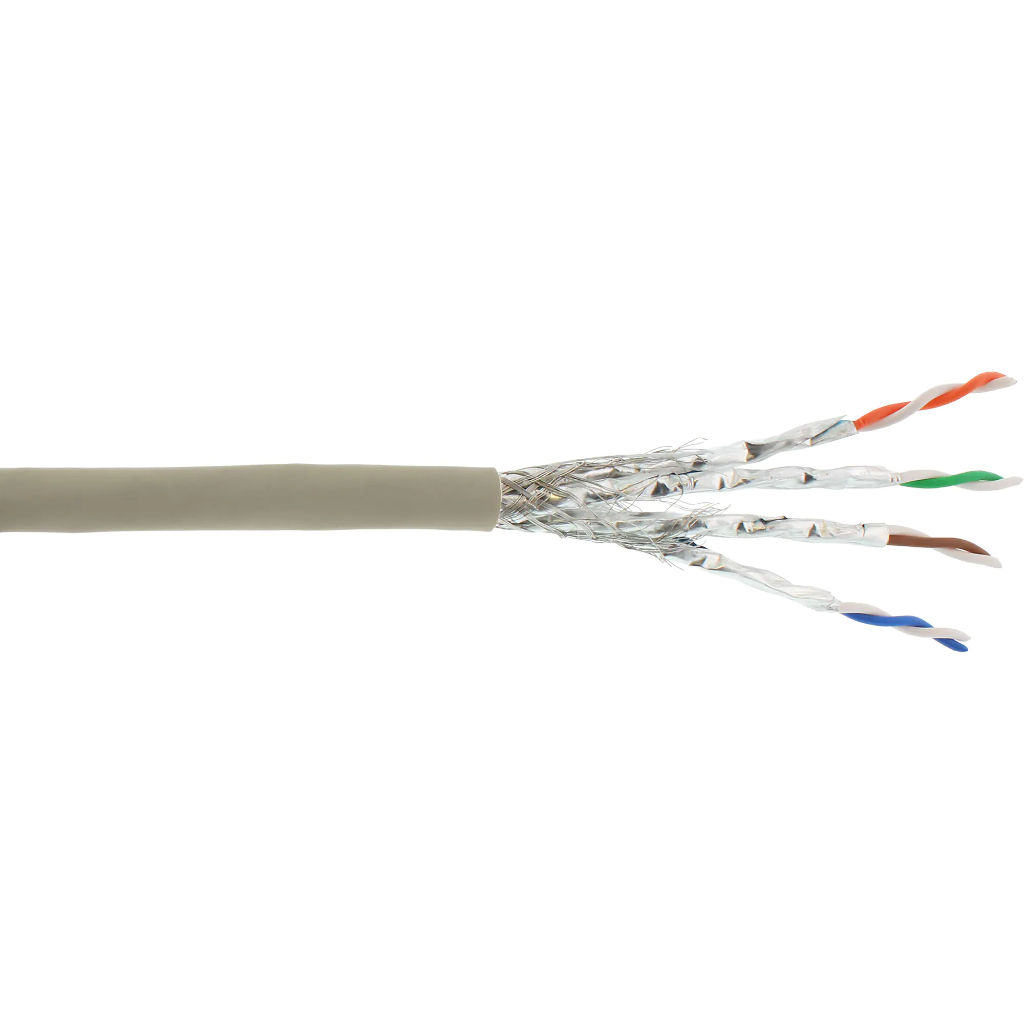 InLine Patchkab. - S/FTP (PiMf) - Cat.6A - 500MHz - halogenfrei - Kupfer - grau - 100m 76899