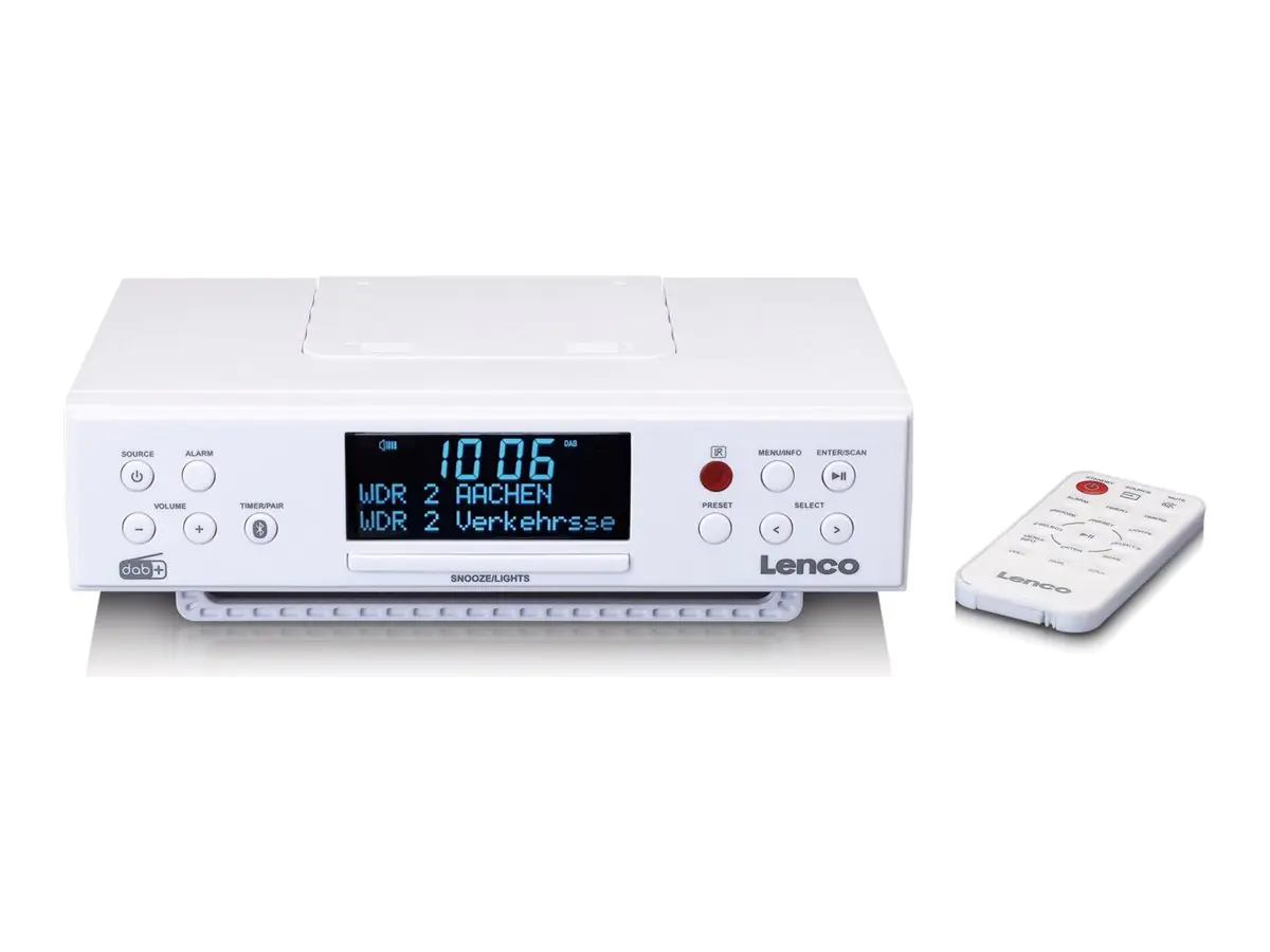 Lenco KCR-190 - DAB+-Radio - 4 Watt (Gesamt) KCR190WH