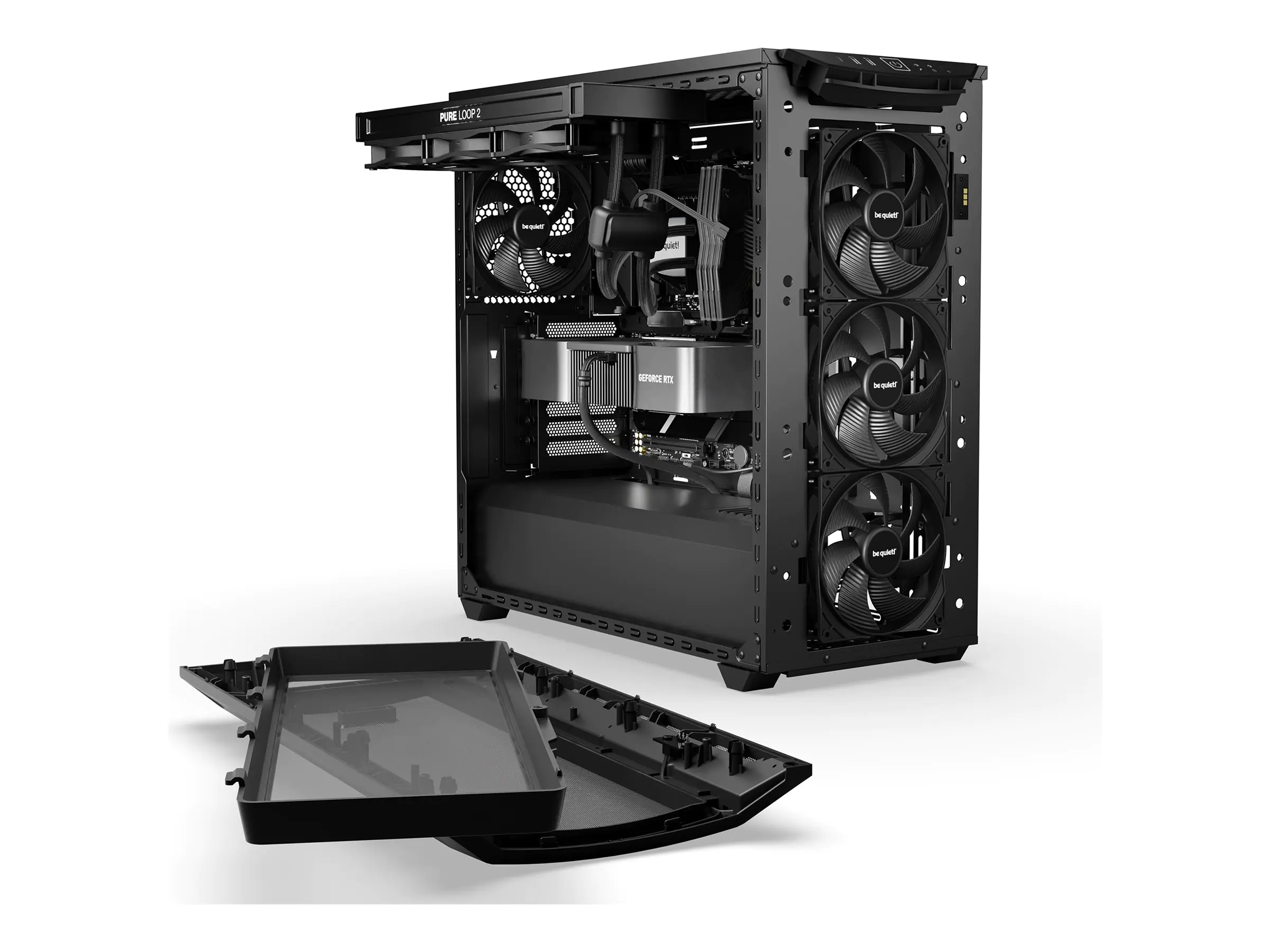 Be Quiet! Midi-Tower - E-ATX - Seitenteil mit Fenster (gehärtetes Glas) BGW60