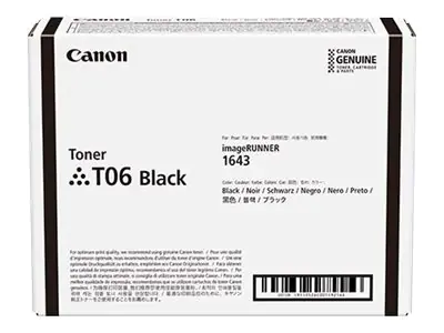 Canon T06 - Schwarz - original - Tonerpatrone - für imageRUNNER 1643i, 1643i II, 1643iF, 1643iF II, 1643P; i-SENSYS X 1643P Canon T06 - Schwarz - original - Tonerpatrone - für imageRUNNER 1643i, 1643i II, 1643iF, 1643iF II, 1643P; i-SENSYS X 1643P