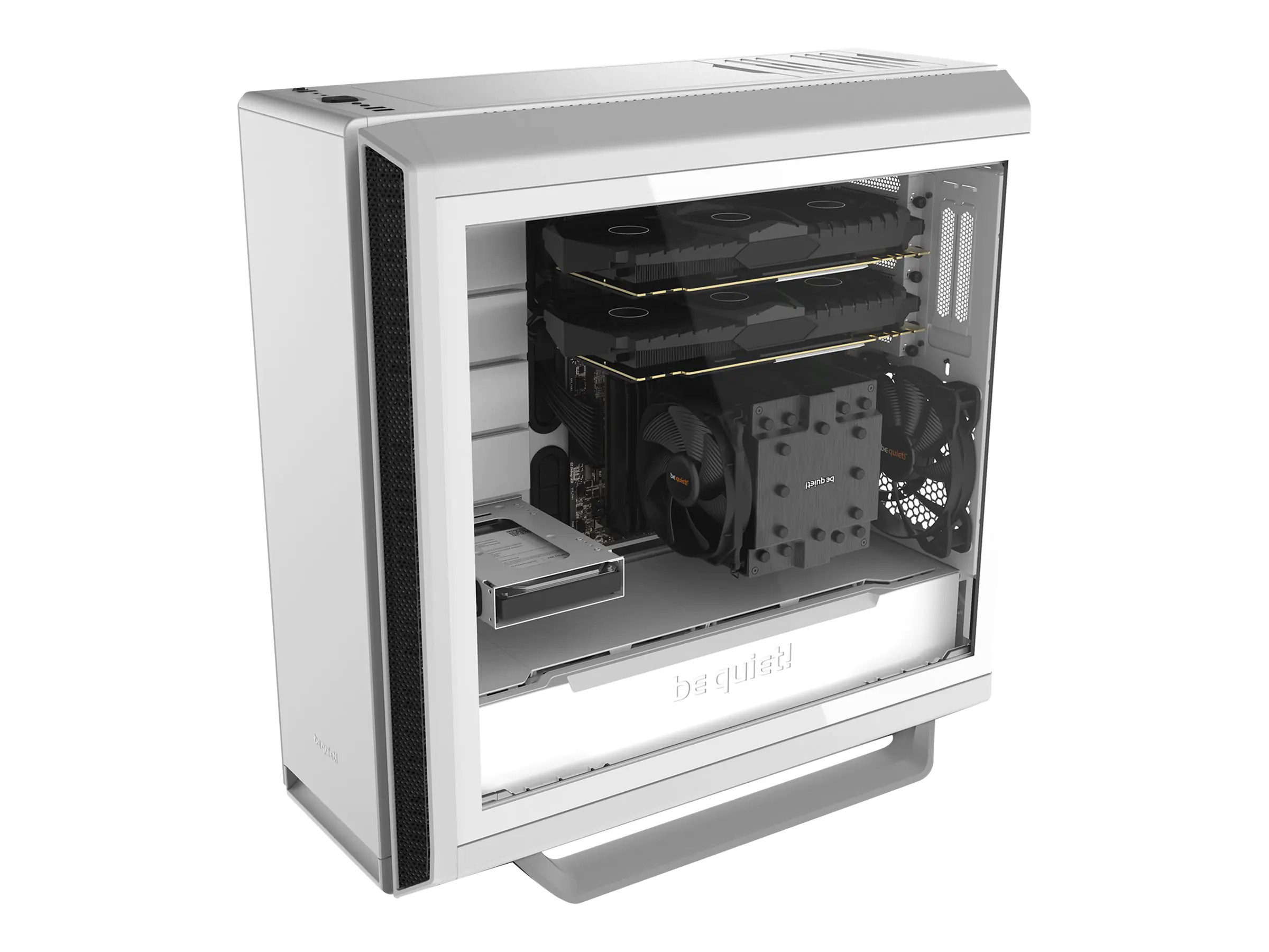 be quiet! Silent Base 802 Window - Tower - E-ATX - Seitenteil mit Fenster (gehärtetes Glas) - keine Spannungsversorgung (ATX / PS/2) - weiß - USB/Audio