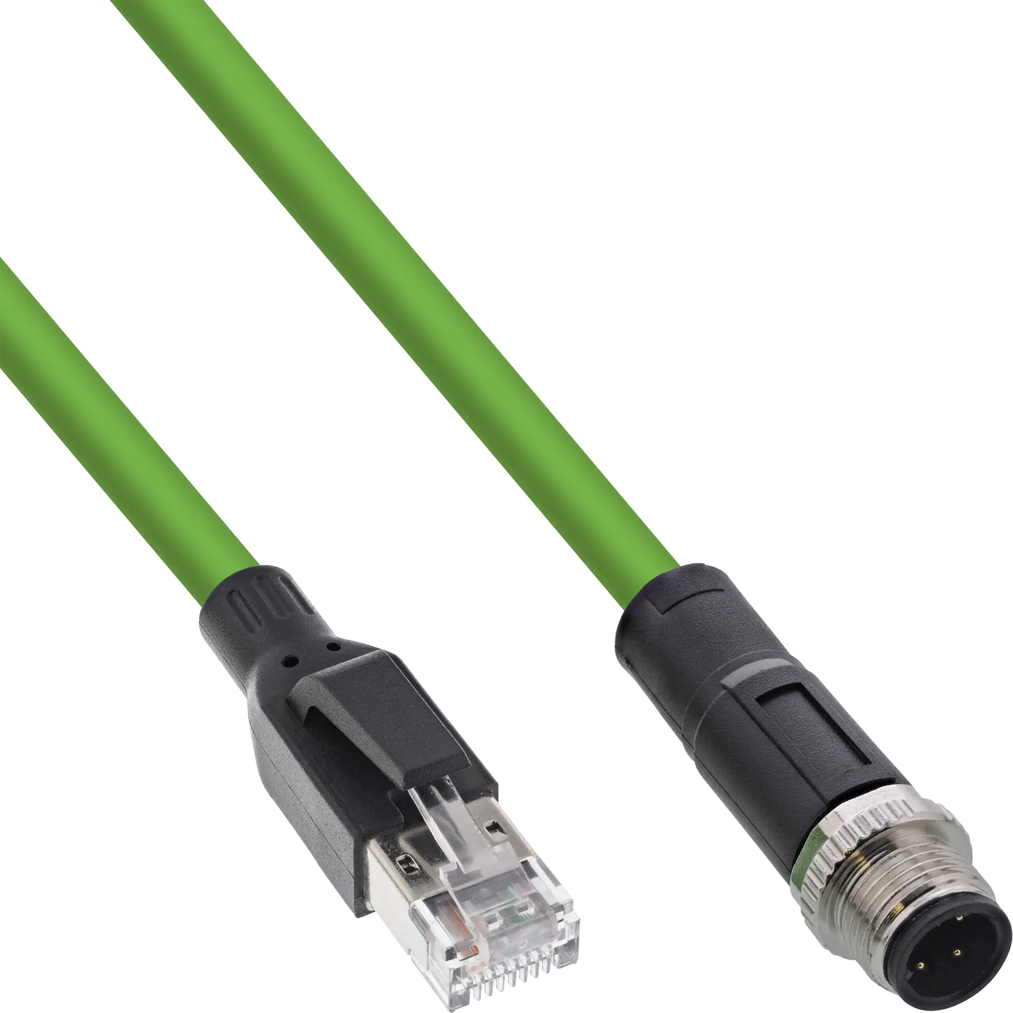 InLine Industrie Netzwerkkabel - M12 4-pin D-kodiert St. zu RJ45 St. - PUR - 3m InLine Industrie Netzwerkkabel - M12 4-pin D-kodiert St. zu RJ45 St. - PUR - 3m