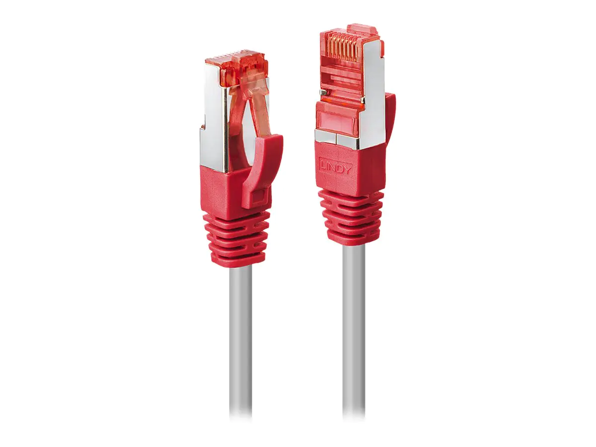 Lindy - Crossover-Kabel - RJ-45 (M) zu RJ-45 (M) - 30 cm - SFTP, PiMF - CAT 6e - ohne Haken - Grau