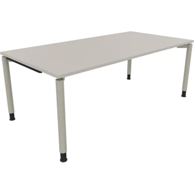 Schreibtisch Vierfuß Rundrohr B2000xT1000xH680-820 si/Lichtgrau Schreibtisch Vierfuß Rundrohr B2000xT1000xH680-820 si/Lichtgrau