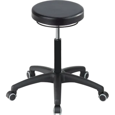 meychair Sitzhocker Assistant Basic Rundsitz Farbe der Sitzfläche: schwarz Farbe des Fußkreuzes: schwarz