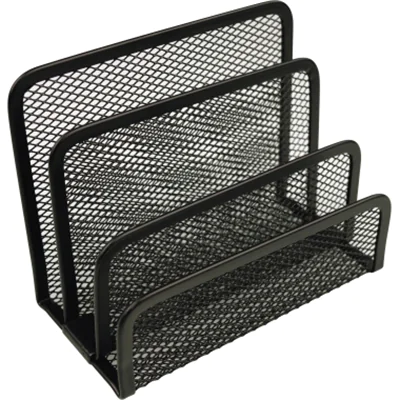 helit Briefständer Mesh H2518395 14x7x9,7cm 3Fächer Metall schwarz
