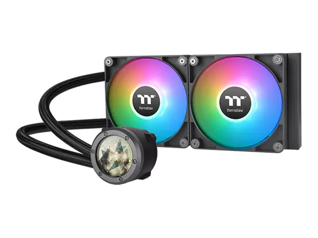Thermaltake TH240 V2 Ultra ARGB Sync - Prozessor-Flüssigkeitskühlsystem - Kühlergröße: 240 mm - (für: LGA1156, AM2, AM2+, AM3, LGA1155, AM3+, LGA2011, FM1, FM2, LGA1150, LGA2011-3, LGA1151, AM4, LGA2066, LGA1200, LGA1700, AM5) - Kupfer - 120 mm - Sch