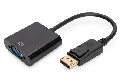 ASSMANN - DisplayPort-Adapter - DisplayPort (M) zu HD-15 (VGA) (W) - 15 cm - geformt - Schwarz ASSMANN - DisplayPort-Adapter - DisplayPort (M) zu HD-15 (VGA) (W) - 15 cm - geformt - Schwarz