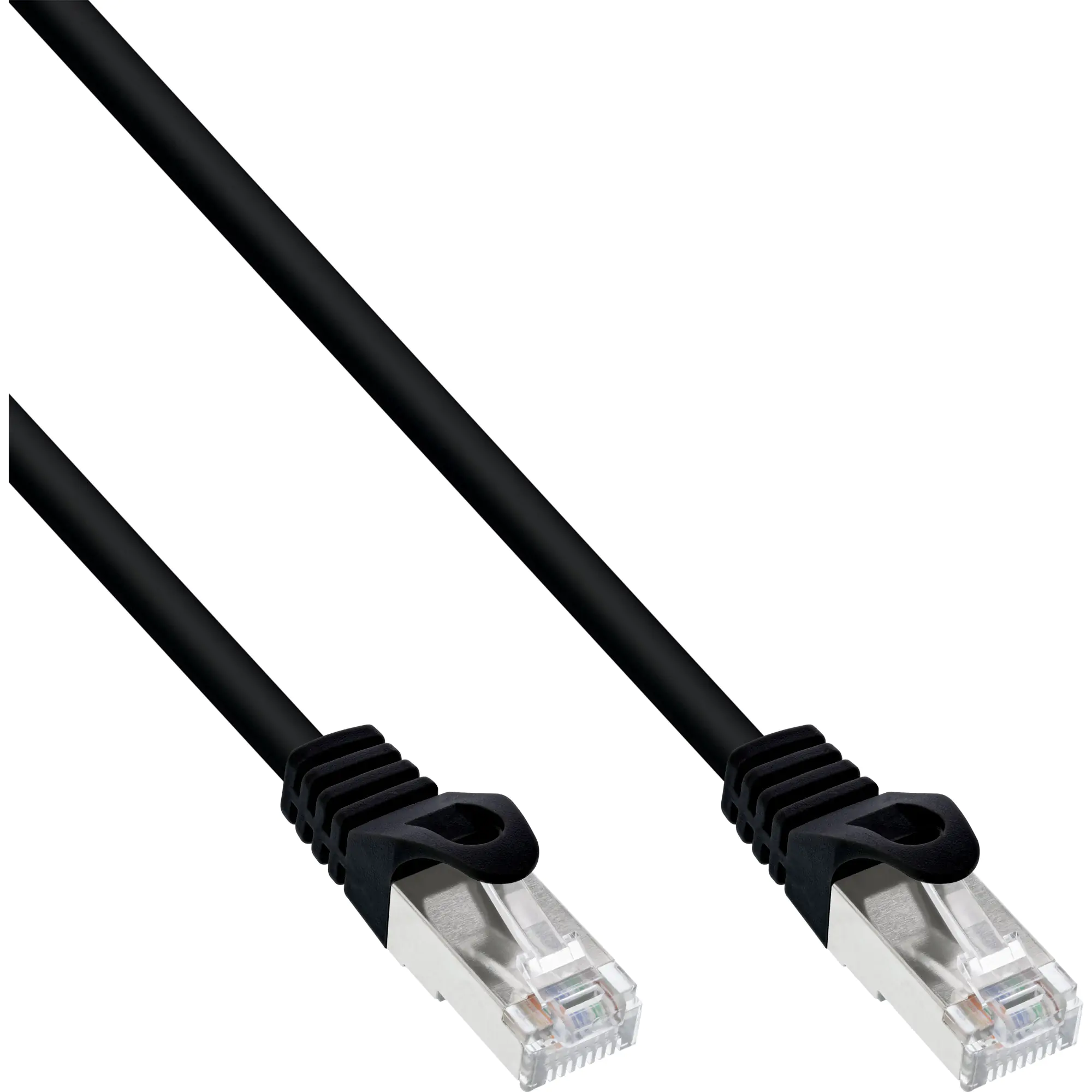 InLine - Patch-Kabel - RJ-45 (M) zu RJ-45 (M) - 25 m - SFTP - CAT 5e - geformt - Schwarz