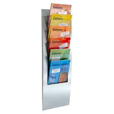 Kerkmann Wand-Prospekthalter Varia 6507 6Fächer 31x102x10cm silber Kerkmann Wand-Prospekthalter Varia 6507 6Fächer 31x102x10cm silber