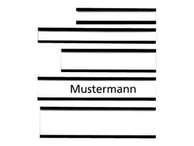 Franken Namensschild magnetisch 10x50mm VE = 20 Stück mit Karton/ Schutzstreifen