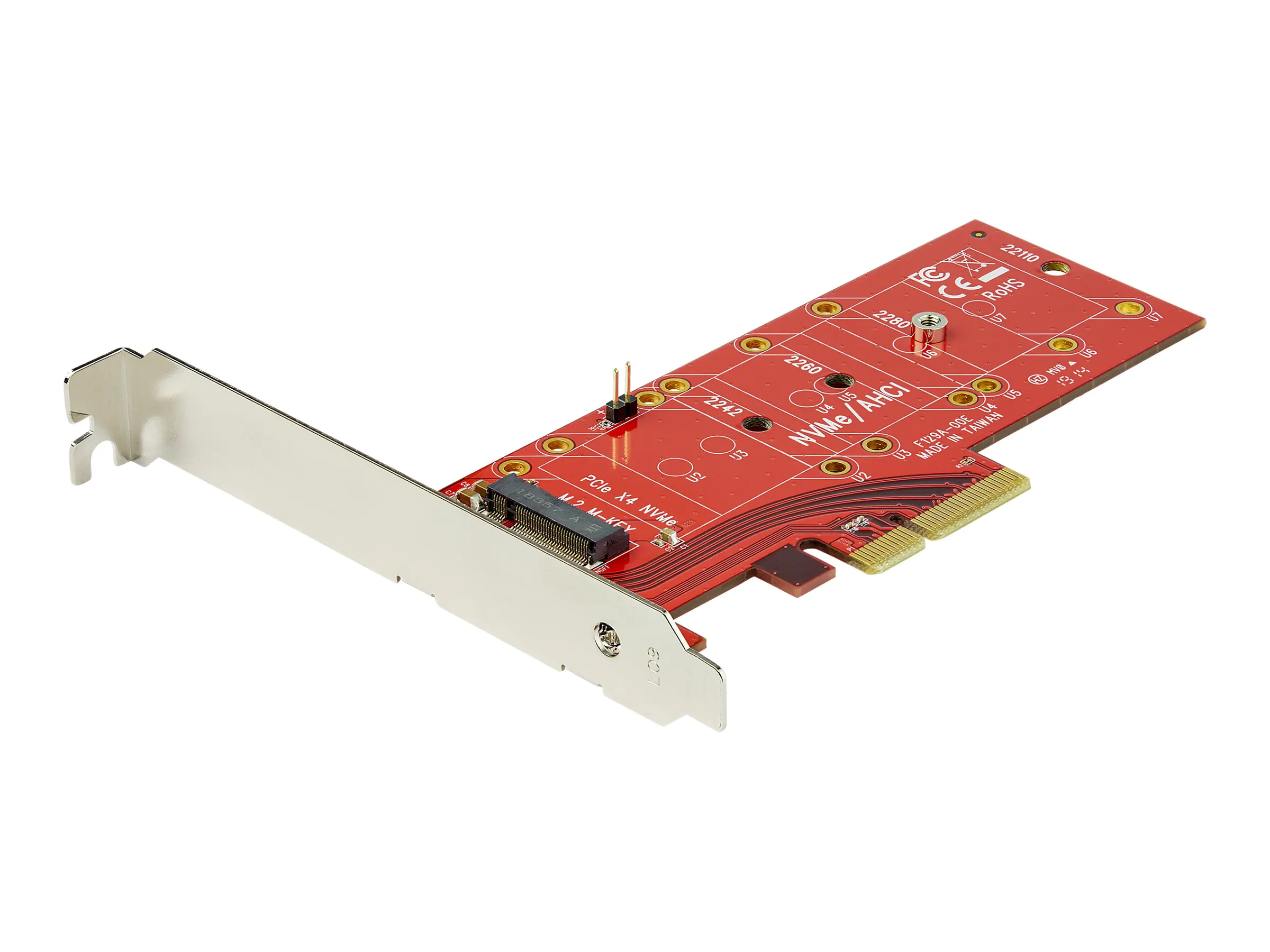 StarTech M2 PCIe SSD Adapter - x4 PCIe 3.0 NVMe / AHCI / NGFF / M-Key - Low Profile and Full Profile - SSD PCIe M.2 Adapter (PEX4M2E1) - Schnittstellenadapter - M.2 - Expansion Slot to M.2 - M.2 Card - PCIe x4 - Rot - für P/N: BNDTB10GI, BNDTB210GSFP, BND StarTech M2 PCIe SSD Adapter - x4 PCIe 3.0 NVMe / AHCI / NGFF / M-Key - Low Profile and Full Profile - SSD PCIe M.2 Adapter (PEX4M2E1) - Schnittstellenadapter - M.2 - Expansion Slot to M.2 - M.2 Card - PCIe x4 - Rot - für P/N: BNDTB10GI, BNDTB210GSFP, BND