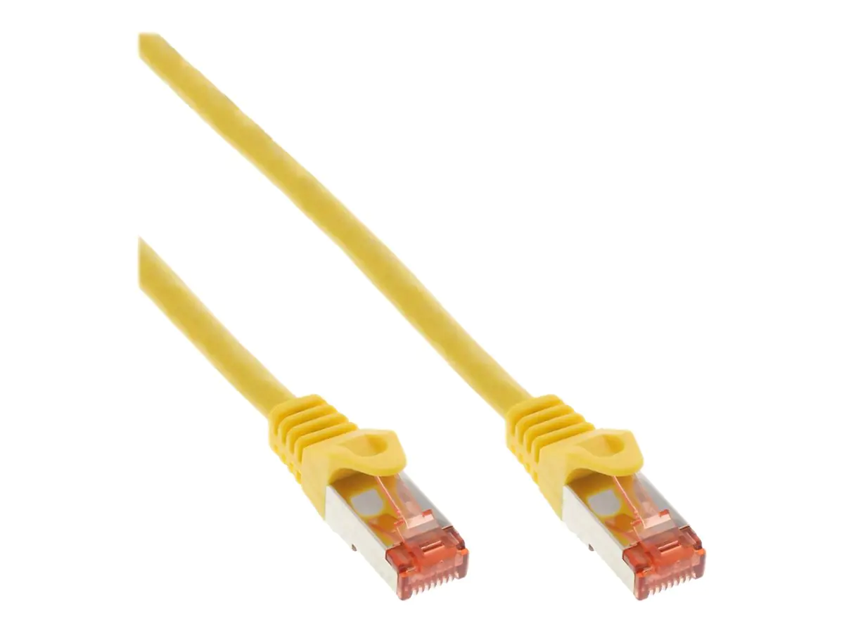 InLine - Patch-Kabel - RJ-45 (M) bis RJ-45 (M) - 50 m - SFTP, PiMF - CAT 6 - geformt, ohne Haken - Gelb