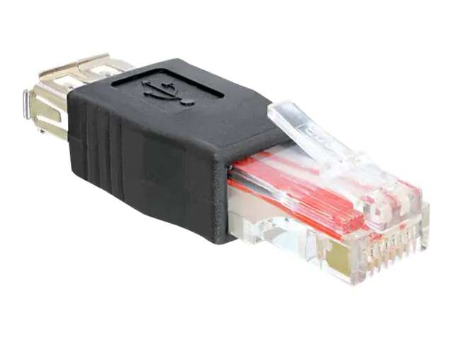 Delock - USB-Adapter - RJ-45 (M) zu USB (W) - Schwarz Delock - USB-Adapter - RJ-45 (M) zu USB (W) - Schwarz