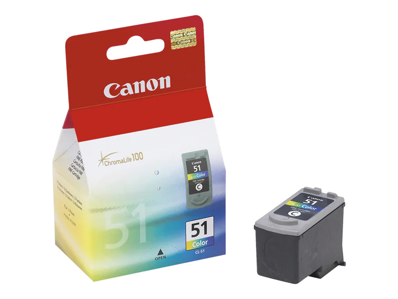 Canon CL-51 - Mit hoher Kapazität - Farbe (Cyan, Magenta, Gelb) - Original - Tintenbehälter - für PIXMA iP6210, iP6220, iP6310, MP150, MP160, MP170, MP180, MP450, MP460, MX300, MX310