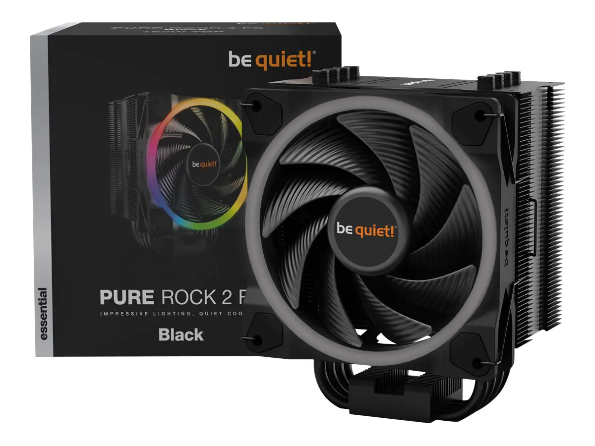 be quiet! Pure Rock 2 FX - Prozessor-Luftkühler - (für: LGA1150, LGA1151, LGA1155, LGA1200, LGA1700, LGA2011, LGA2011-3 (Square ILM), LGA2066, AM4, AM5) - Aluminium mit Kupferbasis - 120 mm