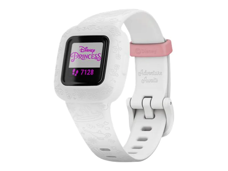 Garmin vivofit jr. 3 - Disney Princess - Aktivitätsmesser mit Band - Silikon - weiß - Handgelenkgröße: 130-175 mm - Bluetooth - 25 g
