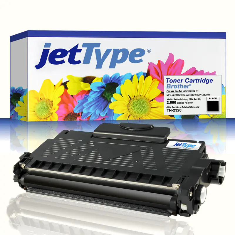 jetType Toner kompatibel zu Brother TN-2320 schwarz 2.600 Seiten 1 Stück jetType Toner kompatibel zu Brother TN-2320 schwarz 2.600 Seiten 1 Stück