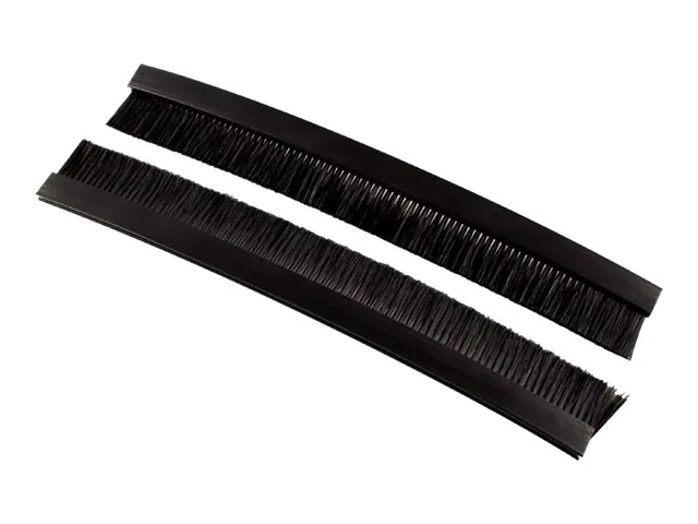 LogiLink - Kabeleingangsbürste - Rack montierbar - Schwarz, RAL 9005 - 14.5 cm (Packung mit 2)
