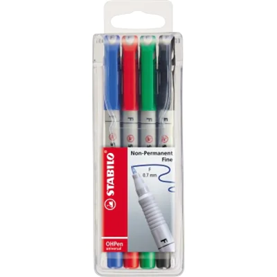 STABILO Folienschreiber OHPen 852/4 F 0,7mm sortiert 4 St./Pack.