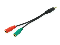 Equip 147943, 2 x 3.5mm, Weiblich, 3.5mm, Männlich, 1,5 m, Schwarz