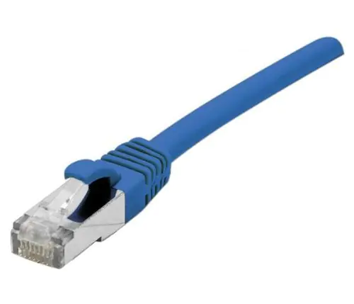 exertis Connect - Patch-Kabel - RJ-45 (M) zu RJ-45 (M) - 1.5 m - SFTP, PiMF - CAT 6a - halogenfrei, geformt, ohne Haken - Blau exertis Connect - Patch-Kabel - RJ-45 (M) zu RJ-45 (M) - 1.5 m - SFTP, PiMF - CAT 6a - halogenfrei, geformt, ohne Haken - Blau