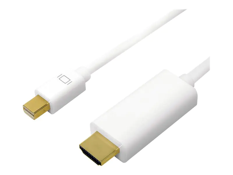LogiLink - Adapterkabel - Mini DisplayPort männlich zu HDMI männlich - 5 m - weiß - 4K Unterstützung