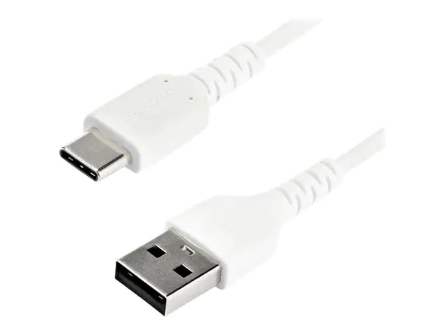 StarTech 2m USB-A auf USB-C Ladekabel - Dauerhaftes USB 2.0 auf USB Typ-C Datenübertragungs- und Schnellladekabel - Robuster TPE-Mantel Aramidfaser, M/M, 3A - Weiß (RUSB2AC2MW) - USB-Kabel - USB (M) gerade zu 24 pin USB-C (M) gerade - Thunderbolt 3 / USB StarTech 2m USB-A auf USB-C Ladekabel - Dauerhaftes USB 2.0 auf USB Typ-C Datenübertragungs- und Schnellladekabel - Robuster TPE-Mantel Aramidfaser, M/M, 3A - Weiß (RUSB2AC2MW) - USB-Kabel - USB (M) gerade zu 24 pin USB-C (M) gerade - Thunderbolt 3 / USB