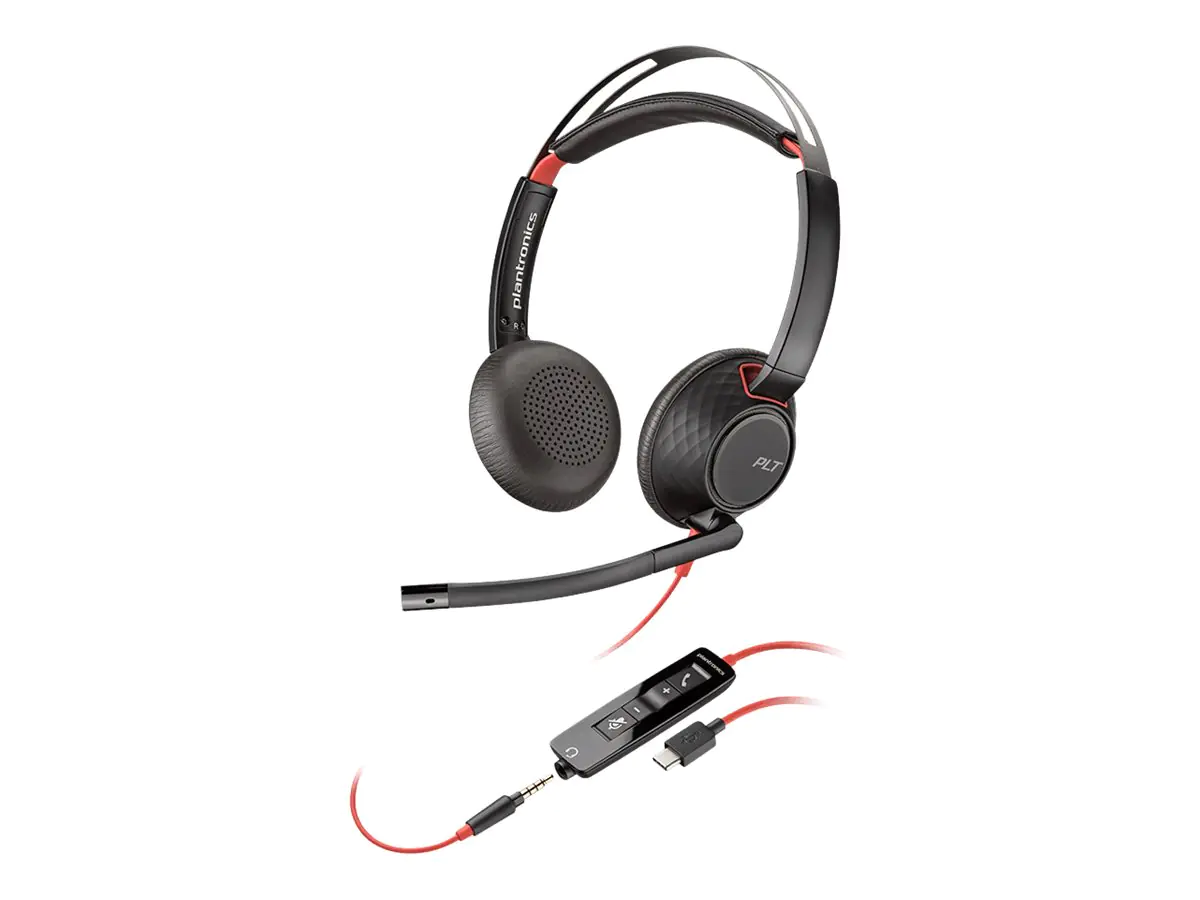 Poly Blackwire 5220 - 5200 Series - Headset - On-Ear - kabelgebunden - 3,5 mm Stecker, USB-C