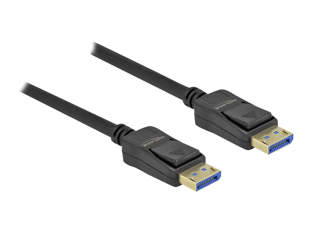 Delock - DisplayPort-Kabel - DisplayPort (M) eingerastet zu DisplayPort (M) eingerastet - DisplayPort 2.0 - 5 m - unterstützt 8K 60 Hz (7680 x 4320) - Schwarz