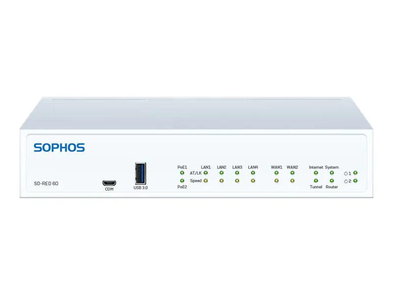 Sophos SD-RED 60 - Rev 1 - Fernsteuerungsgerät - 4 Anschlüsse - GigE