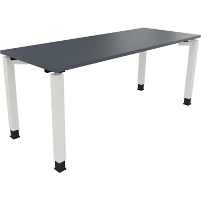 Schreibtisch Vierfuß Quadratrohr B1800xT700xH680-820 ws/Lavagrau Schreibtisch Vierfuß Quadratrohr B1800xT700xH680-820 ws/Lavagrau