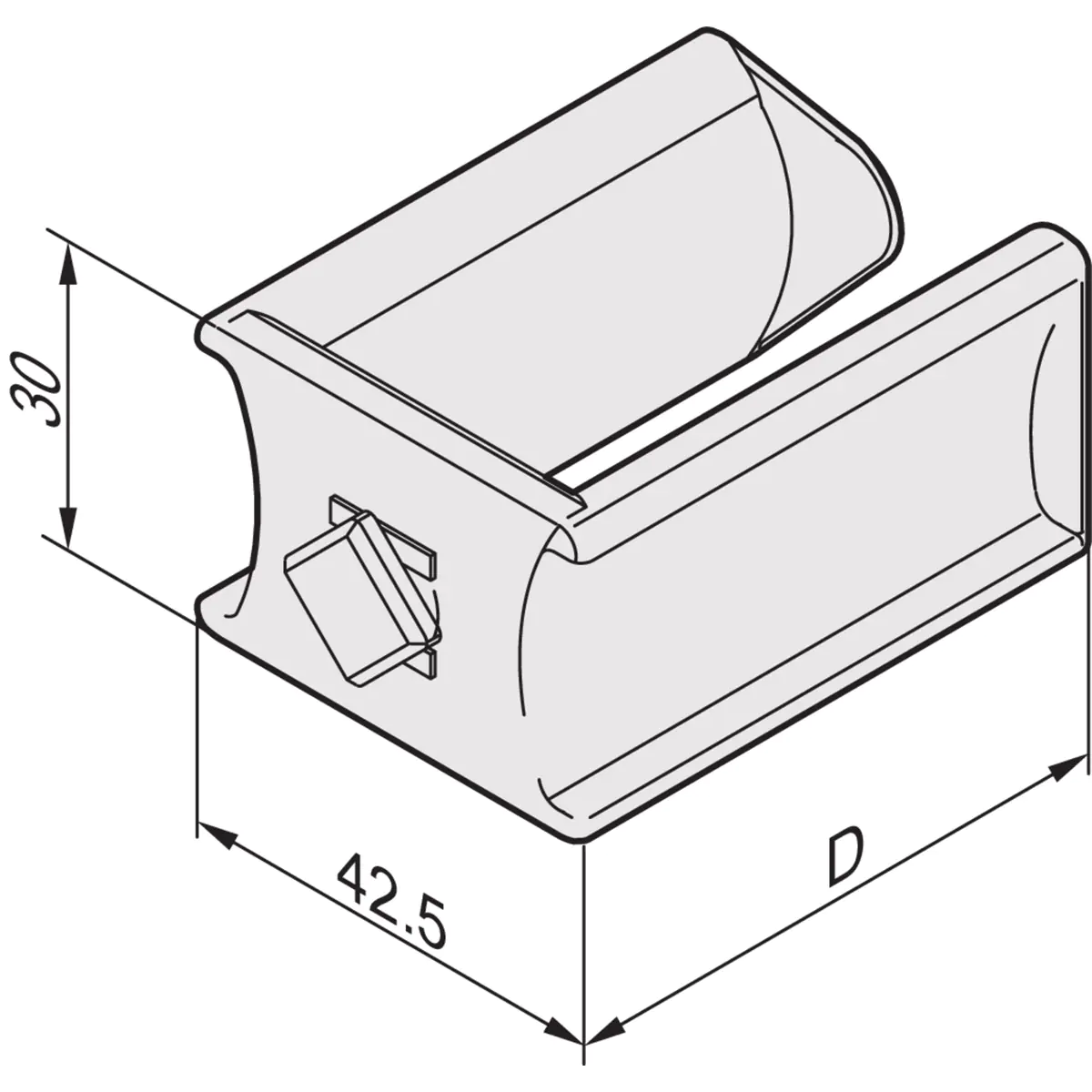 SCHROFF Kabelführung geklipst 60239021 VE4