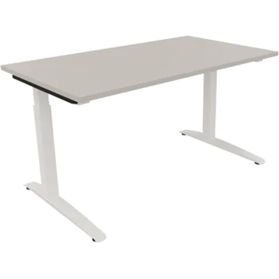 Schreibtisch Kufe Einzels. Quadrat B1400xT800xH650-850 ws/Lichtgrau Schreibtisch Kufe Einzels. Quadrat B1400xT800xH650-850 ws/Lichtgrau