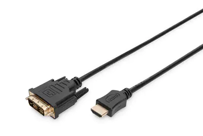 ASSMANN - Adapterkabel - DVI-D männlich zu HDMI männlich - 2 m - Doppelisolierung - Schwarz ASSMANN - Adapterkabel - DVI-D männlich zu HDMI männlich - 2 m - Doppelisolierung - Schwarz