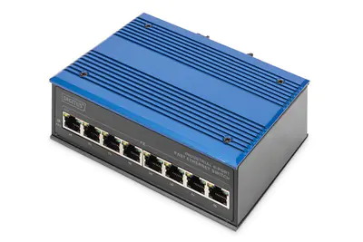 DIGITUS Professional DN-650106 Industrial - Switch - unmanaged - 8 x 10/100 - an DIN-Schiene montierbar - Gleichstrom DIGITUS Professional DN-650106 Industrial - Switch - unmanaged - 8 x 10/100 - an DIN-Schiene montierbar - Gleichstrom