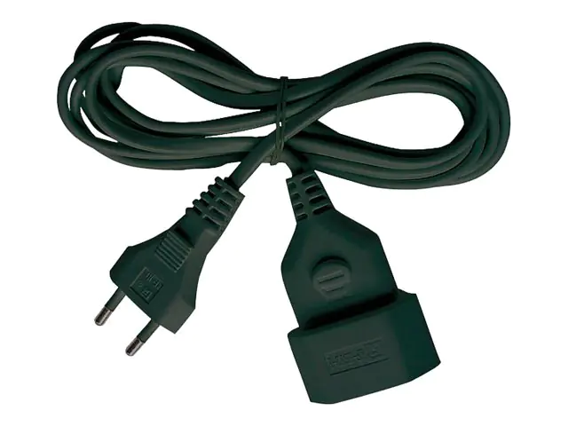 Brennenstuhl H03VVH2-F 2x0.75 - Spannungsversorgungs-Verlängerungskabel - IEC 60906-1 (W) zu Eurostecker (M) - 5 m - flach - Schwarz Brennenstuhl H03VVH2-F 2x0.75 - Spannungsversorgungs-Verlängerungskabel - IEC 60906-1 (W) zu Eurostecker (M) - 5 m - flach - Schwarz