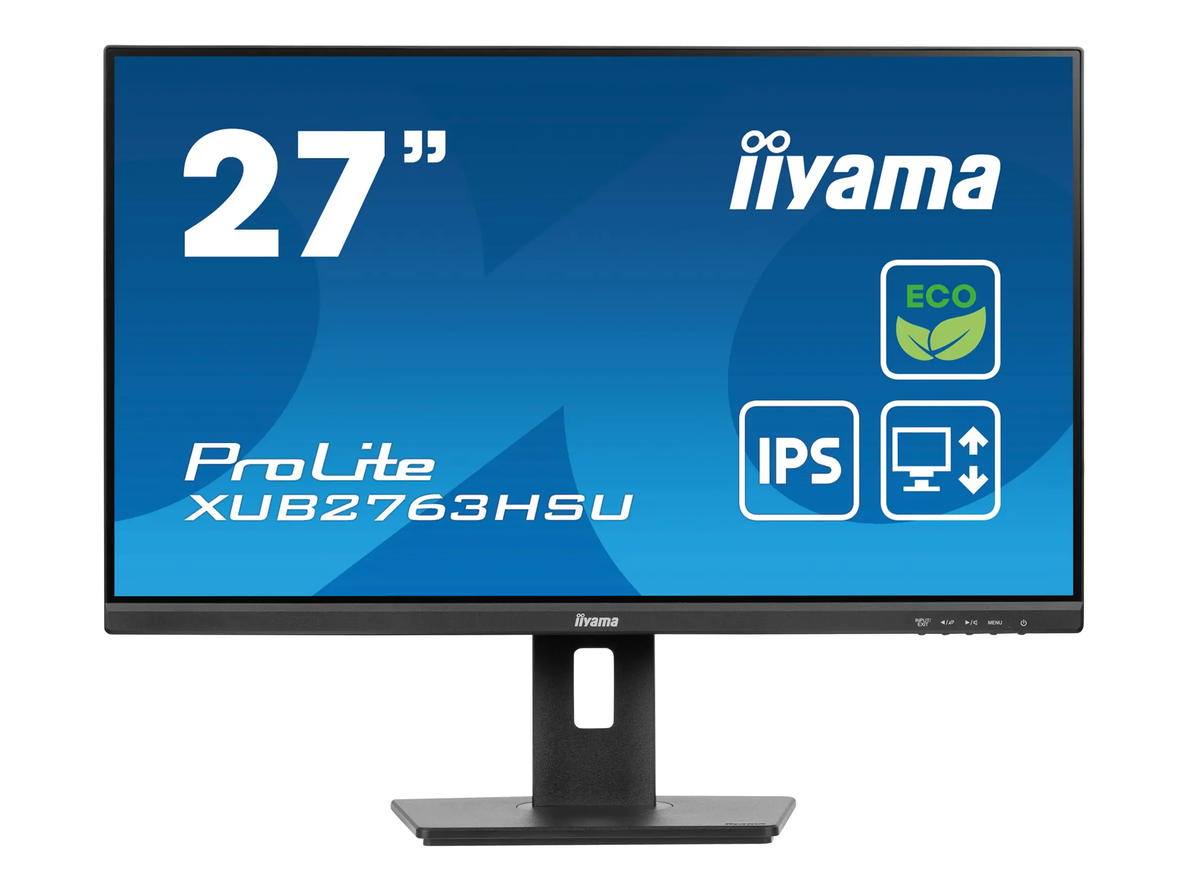 iiyama ProLite XUB2763HSU-B1 - LED-Monitor - 68.6 cm (27") - 1920 x 1080 Full HD (1080p) @ 100 Hz - IPS - 250 cd/m² - 1300:1 - 3 ms - HDMI, DisplayPort - Lautsprecher - Schwarz, Matte iiyama ProLite XUB2763HSU-B1 - LED-Monitor - 68.6 cm (27") - 1920 x 1080 Full HD (1080p) @ 100 Hz - IPS - 250 cd/m² - 1300:1 - 3 ms - HDMI, DisplayPort - Lautsprecher - Schwarz, Matte